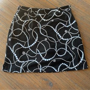 EP Pro size 8 black with jewelry & Pearl print athletic golf skort